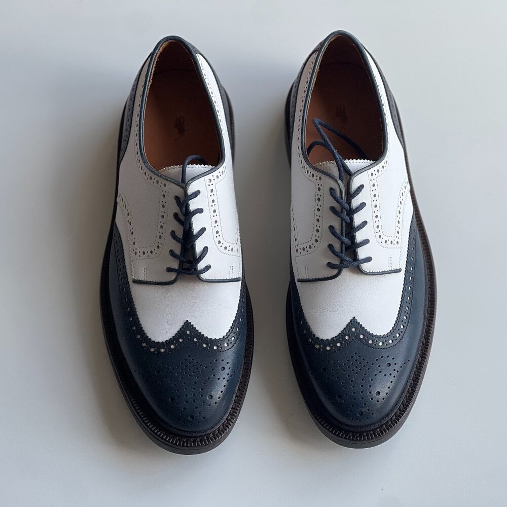 Polo Ralph Lauren Two-Tone Wingtip Calfskin Oxford